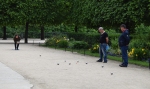 Playing Pétanque in Tuileries Garden